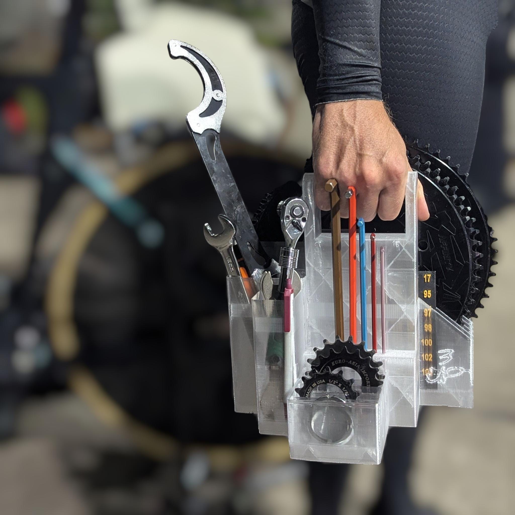 Track Cycling Tool Caddy: Gear & Cog Organizer, Holds up to 65T product image 7