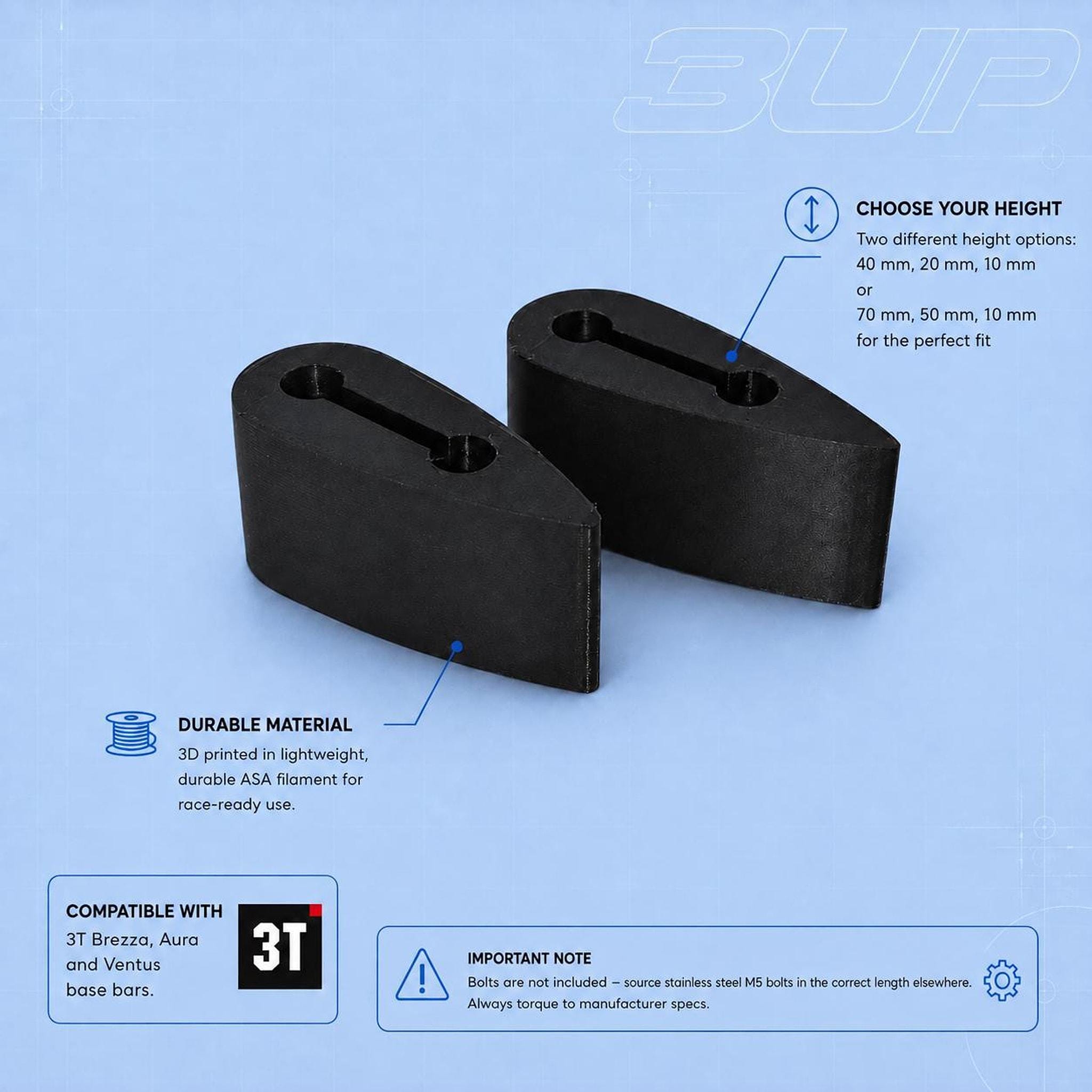 3T Brezza / Aura / Ventus Spacer Adjustment Kit product image 7